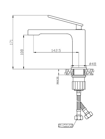 Смеситель для раковины однорычажный Agger Beauty A2602100 хром